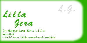 lilla gera business card